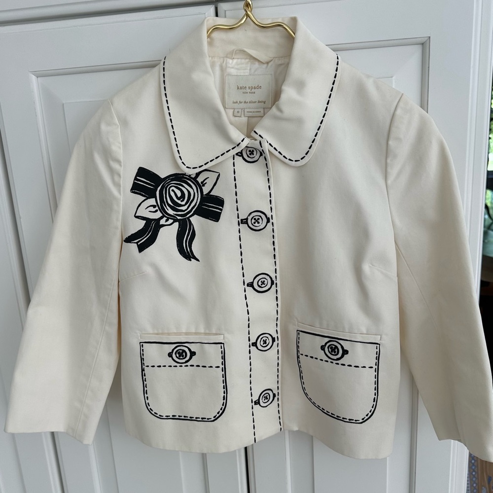 Kate Spade Silk Blend Trompe L'oeil Blazer Jacket! Retails for over $140